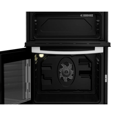 Zenith ZE605W 60cm Twin Cavity Electric Cooker with Ceramic Hob - White
