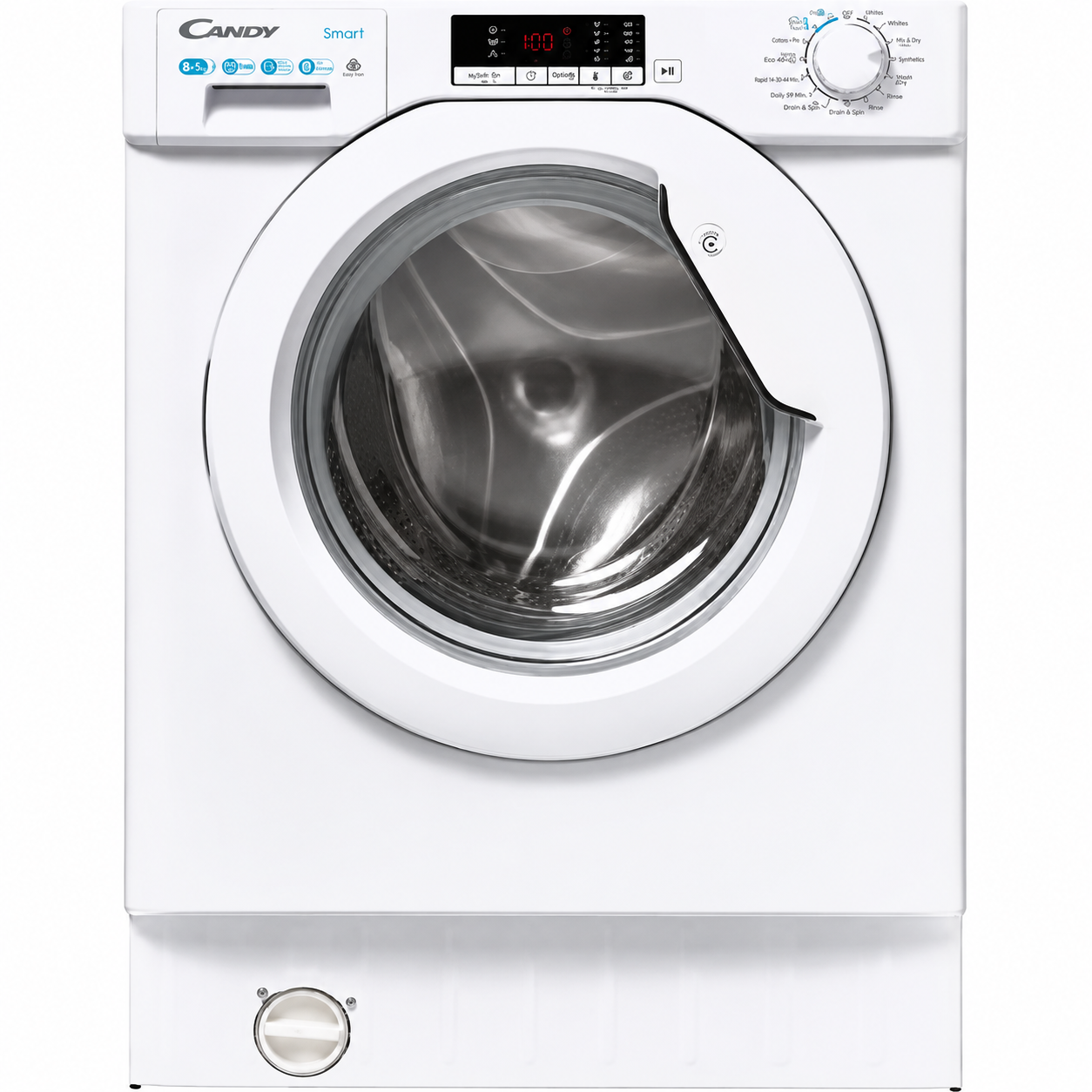Candy CBD485D2E/1-80 Integrated 8/5 Kg 1400 Spin Washer Dryer - White