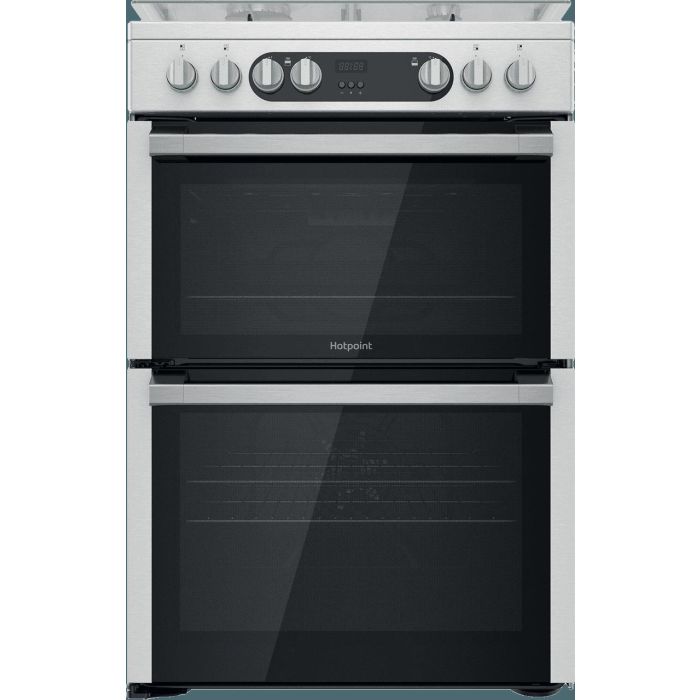 Hotpoint HDM67G9C2CX/U 60cm Freestanding Dual Fuel Cooker - Silver