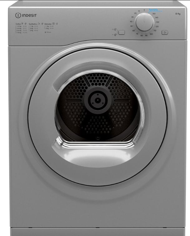 Indesit I1D80S 8kg Air-Vented Tumble Dryer - Silver