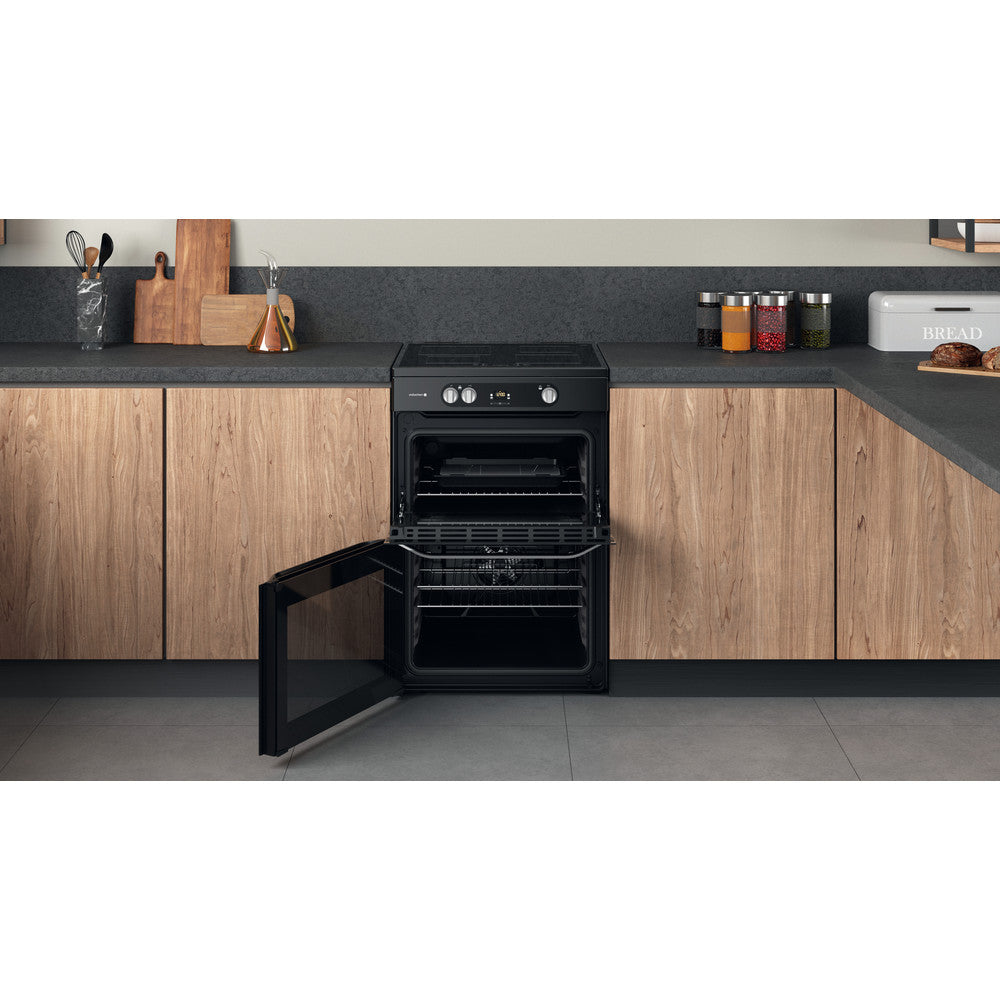 Hotpoint HDM67I9H2CB/U  induction Double Electric 60cm Cooker - Blac