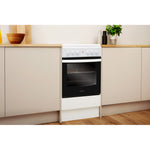 Indesit Electric freestanding cooker: 50cm - IS5V4KHW/UK