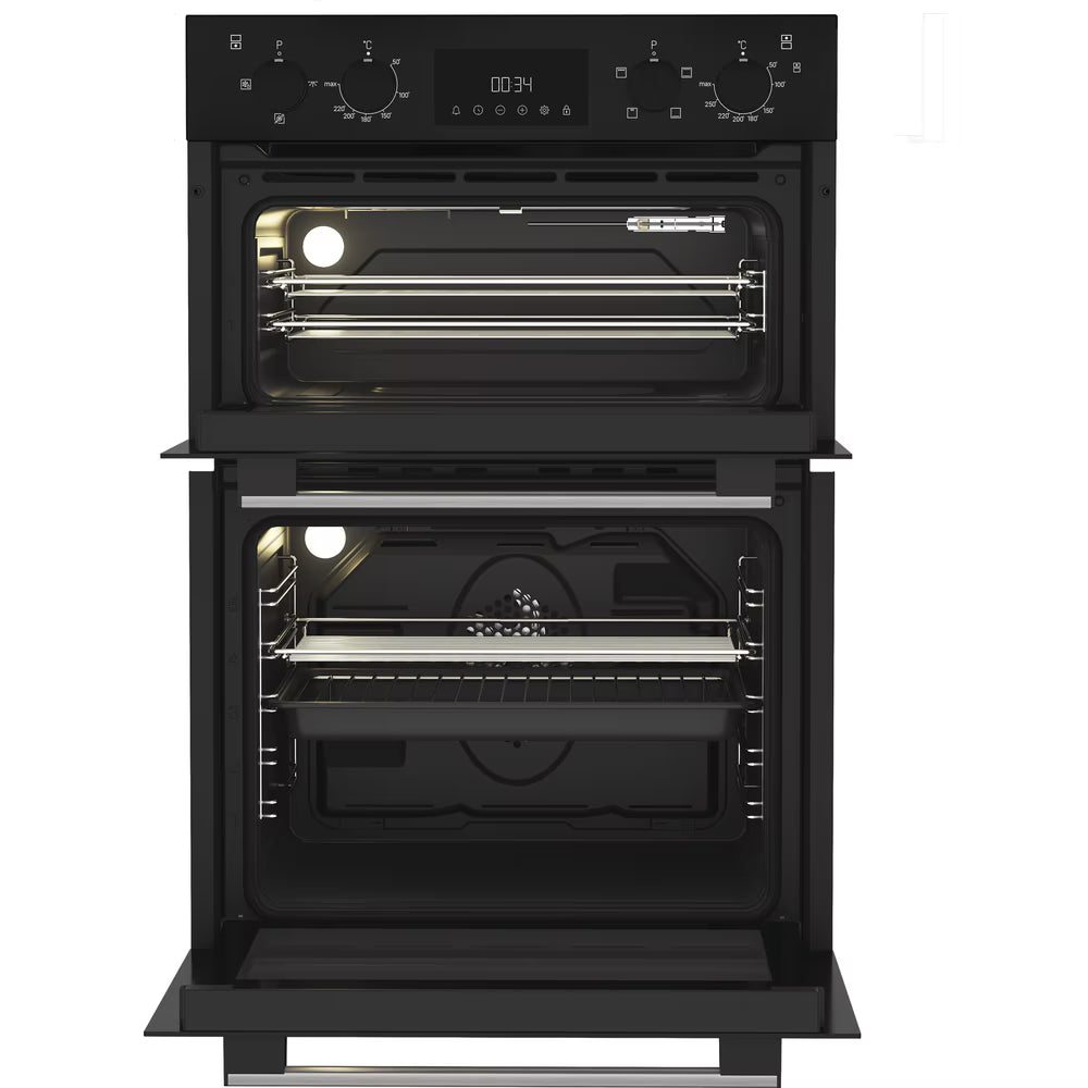 Hotpoint Built In Electric double Oven -  DIH10DB Black