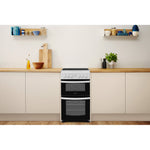 Indesit Electric freestanding double cooker: 50cm - ID5V92KMW/UK
