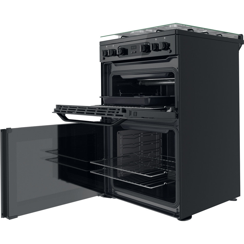 Hotpoint HDM67G0CCCB/U Double Cooker - Black