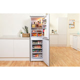 Indesit ibd5517s freestanding fridge freezer- silver