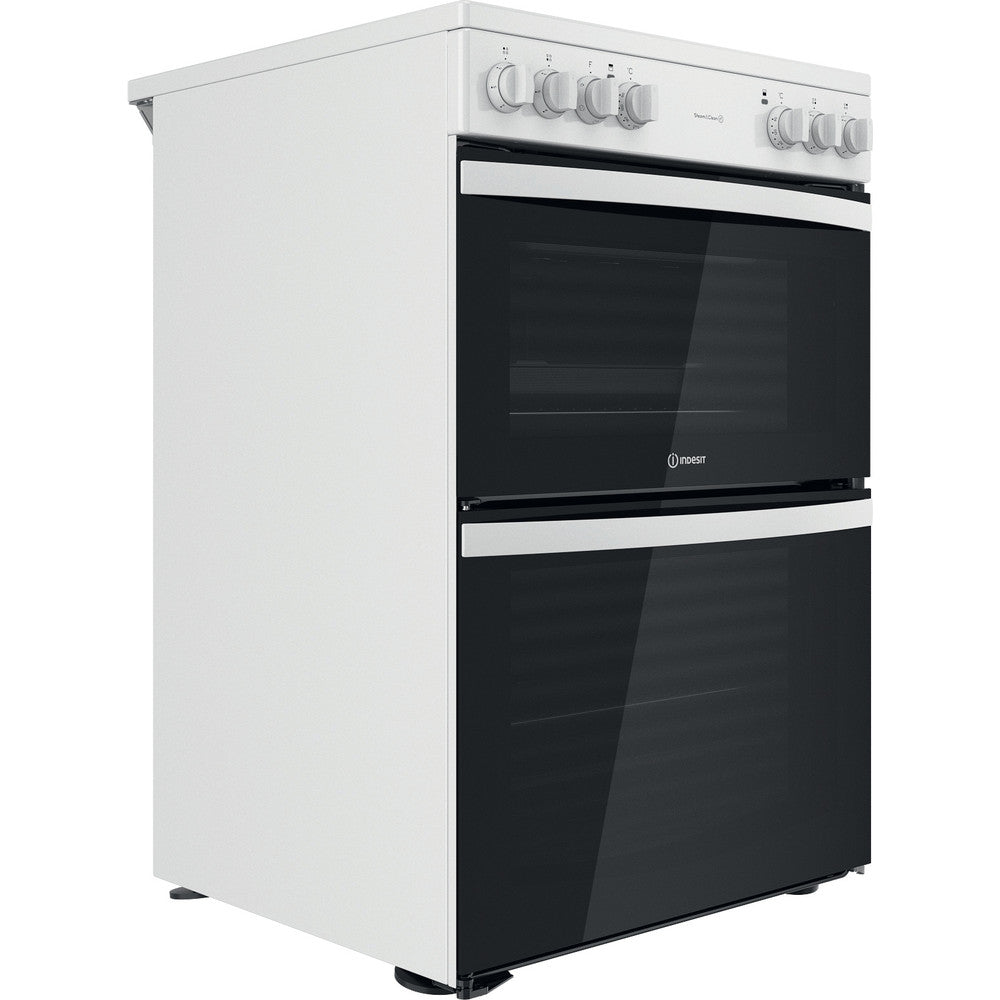 Indesit Electric freestanding double cooker: 60cm - ID67V9KMW/UK