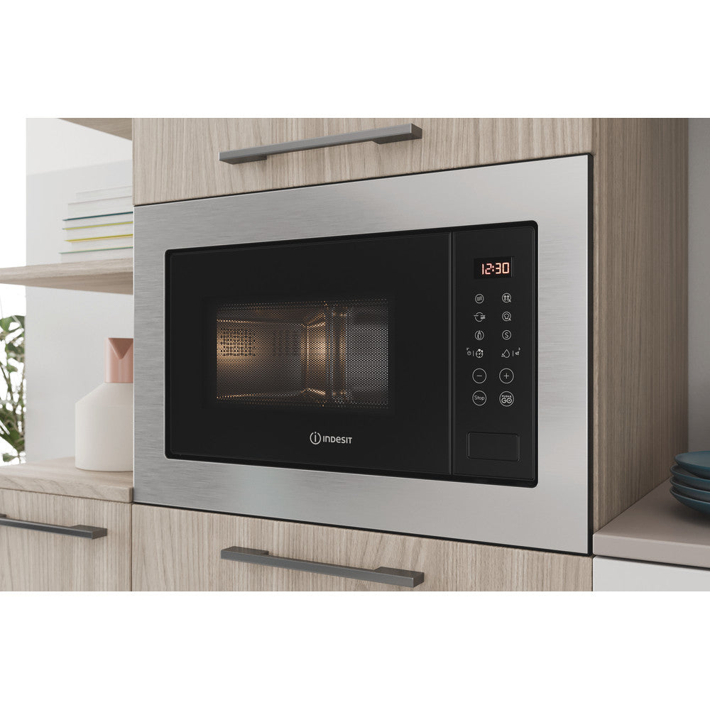 Indesit Built in microwave oven: stainless steel colour - MWI 125 GX UK 38cm