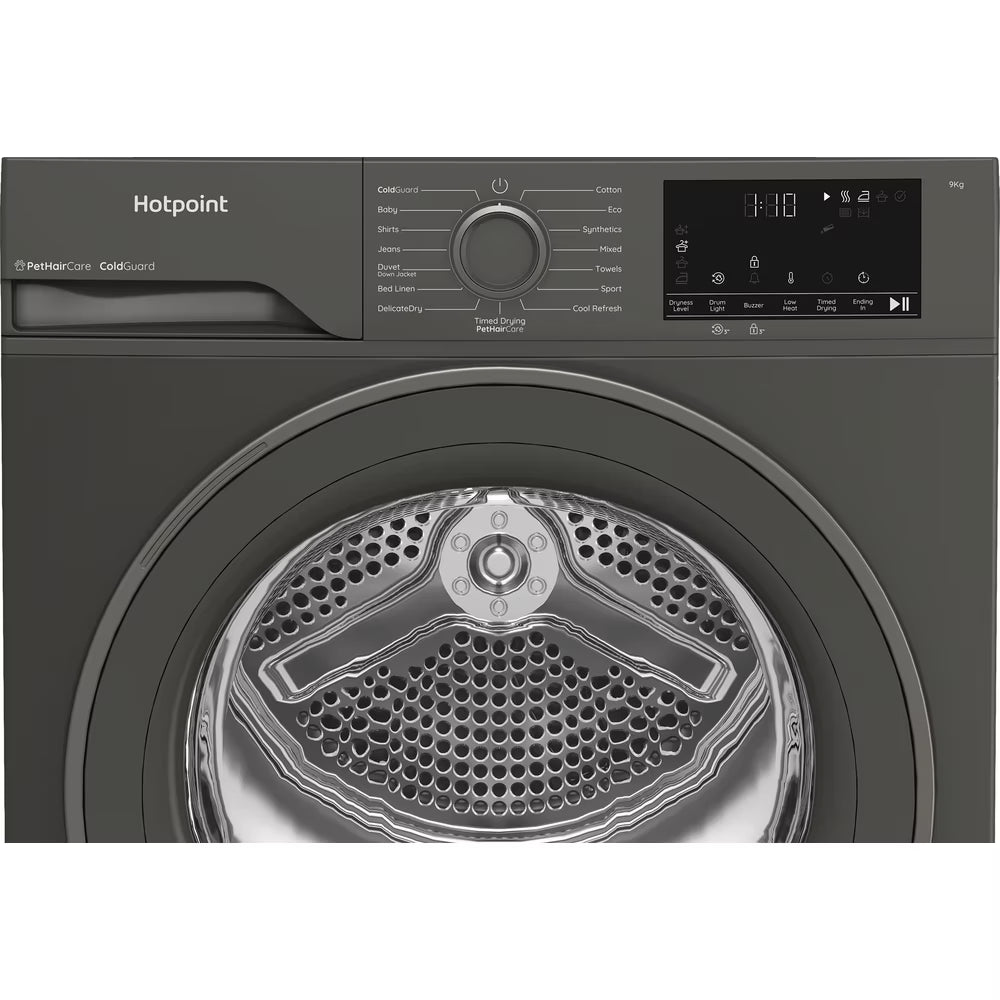 Hotpoint HHDD90GGIRE Graphite 9KG Heatpump Dryer **WORKS IN GARAGE**