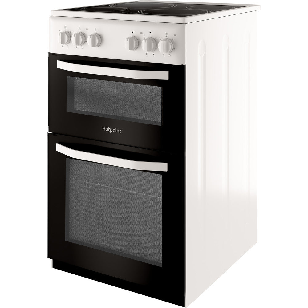 Hotpoint HD5V92KCW 50cm single oven cooker - white