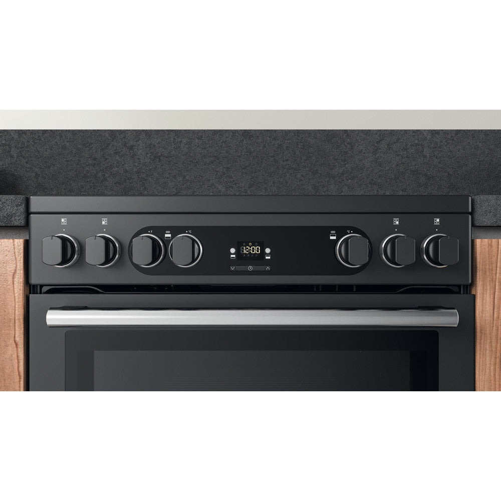 Hotpoint CD67V9H2CA/UK Electric Freestanding 60cm Double Cooker - Dark Grey