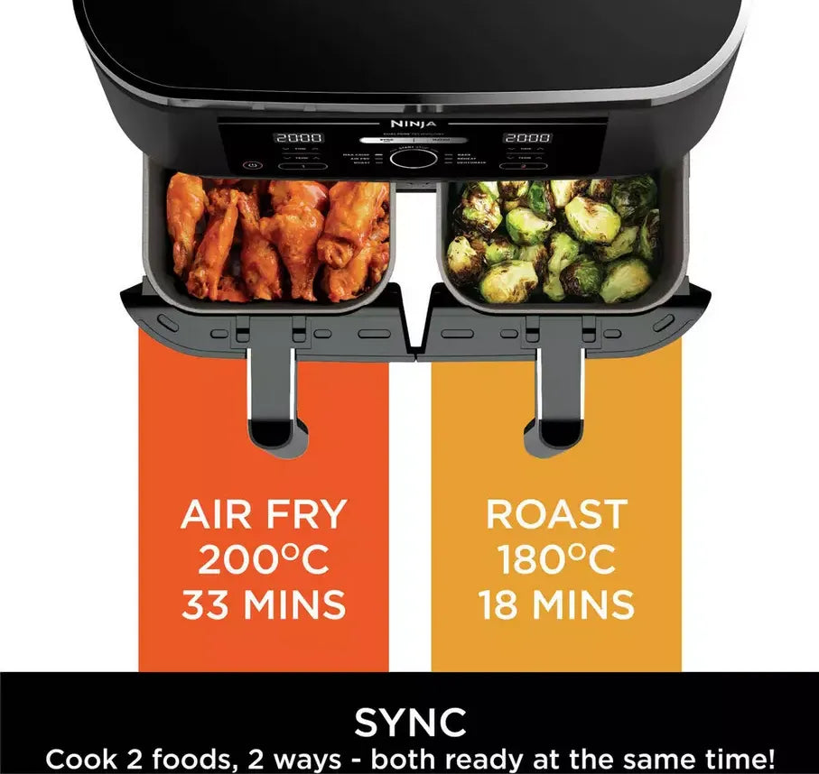 Ninja 9.5L 2470W Foodi Max Dual AF400UK Zone Air Fryer