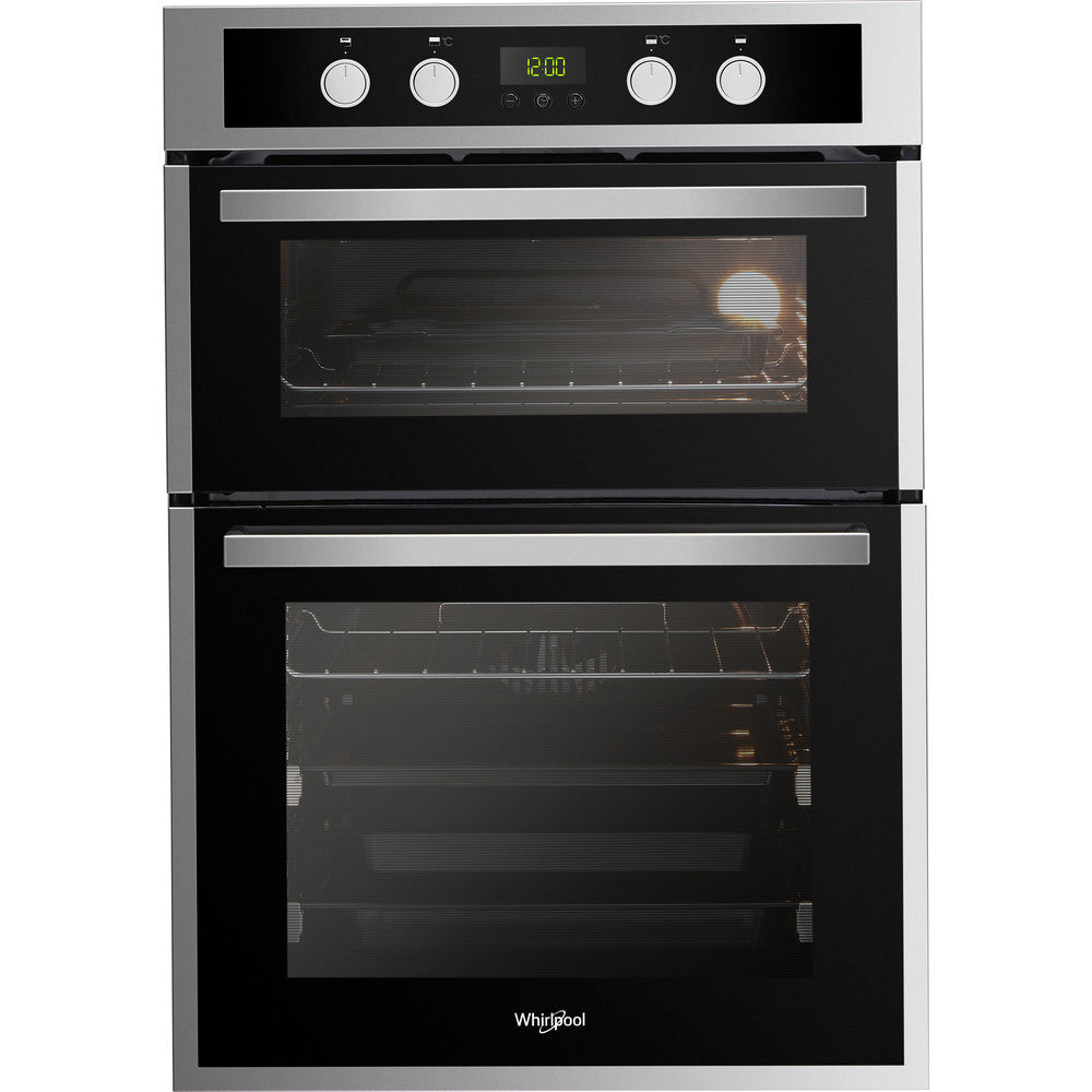 Whirlpool AKL309IX Built-in Double Oven in Inox and Black