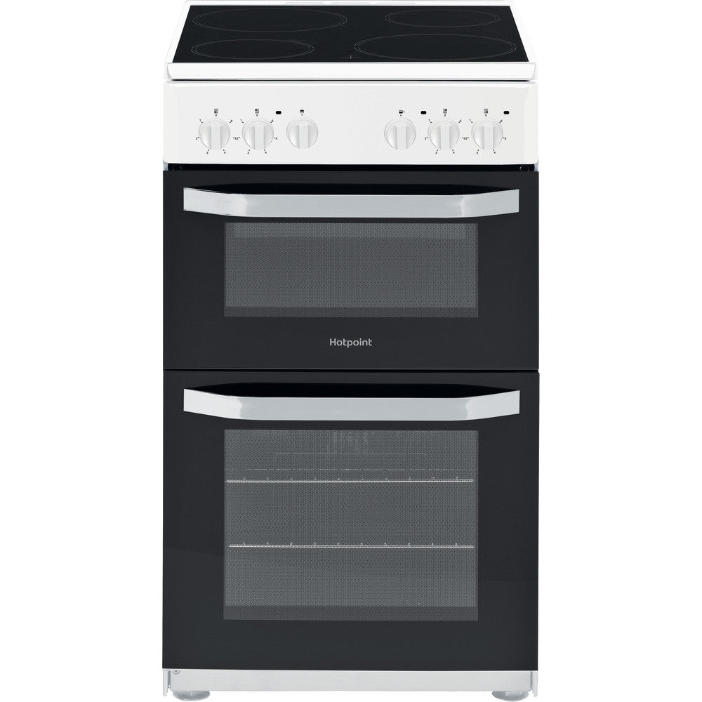 Hotpoint HD5V92KCW 50cm single oven cooker - white