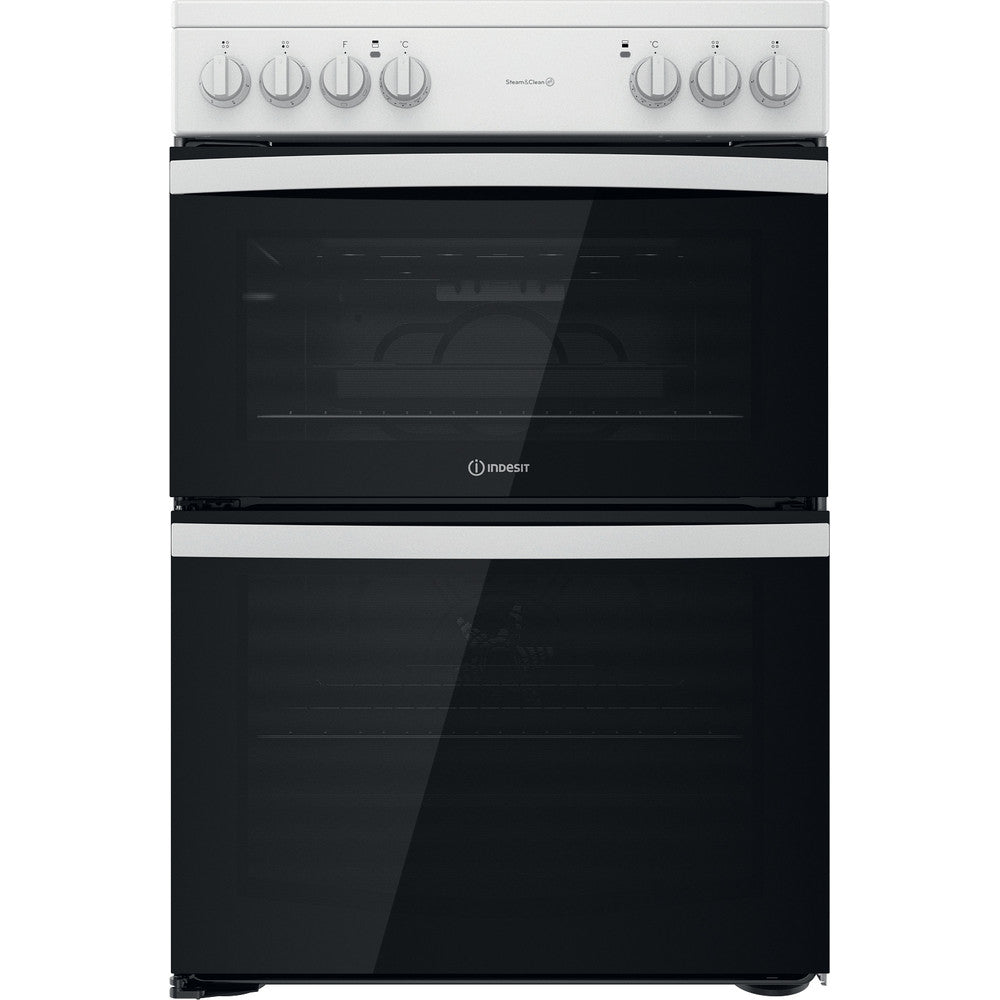 Indesit Electric freestanding double cooker: 60cm - ID67V9KMW/UK