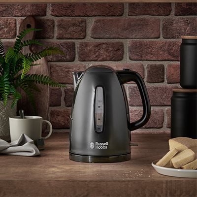 Russell Hobbs 21271 Textures Black Kettle – 1.7L Rapid Boil Electric Kettle