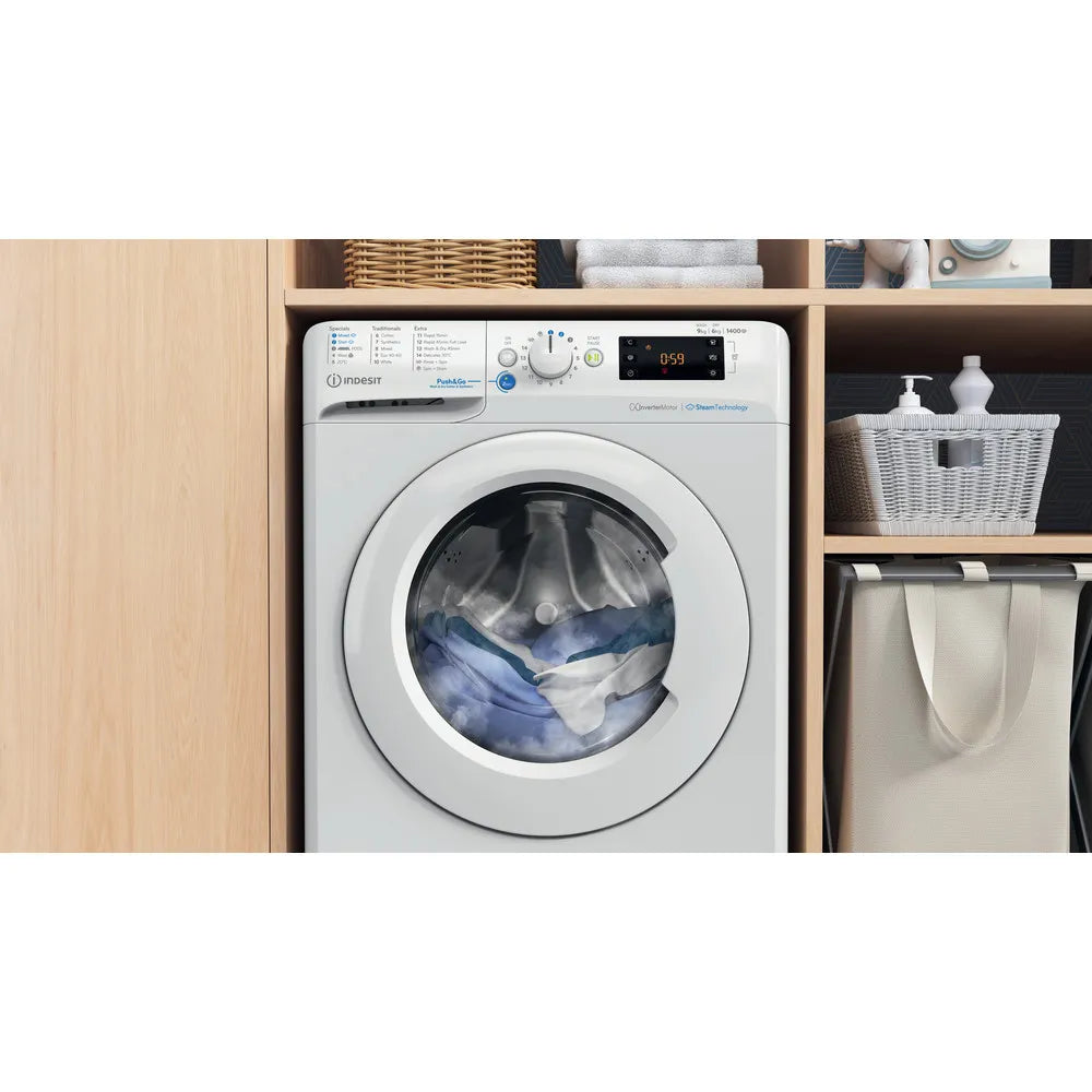 Indesit Freestanding Washer Dryer 9kg/6kg 1400 RPM - BDE 96436 WV UK