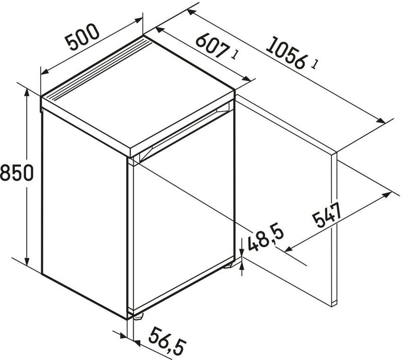 Liebherr Re 1200 Pure 50cm wide Under counter larder fridge