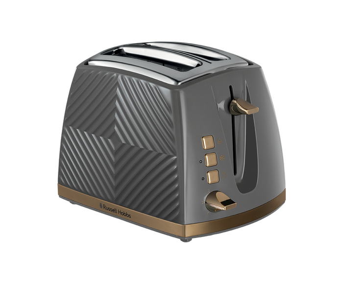 Russell hobbs groove grey 2 slice toaster