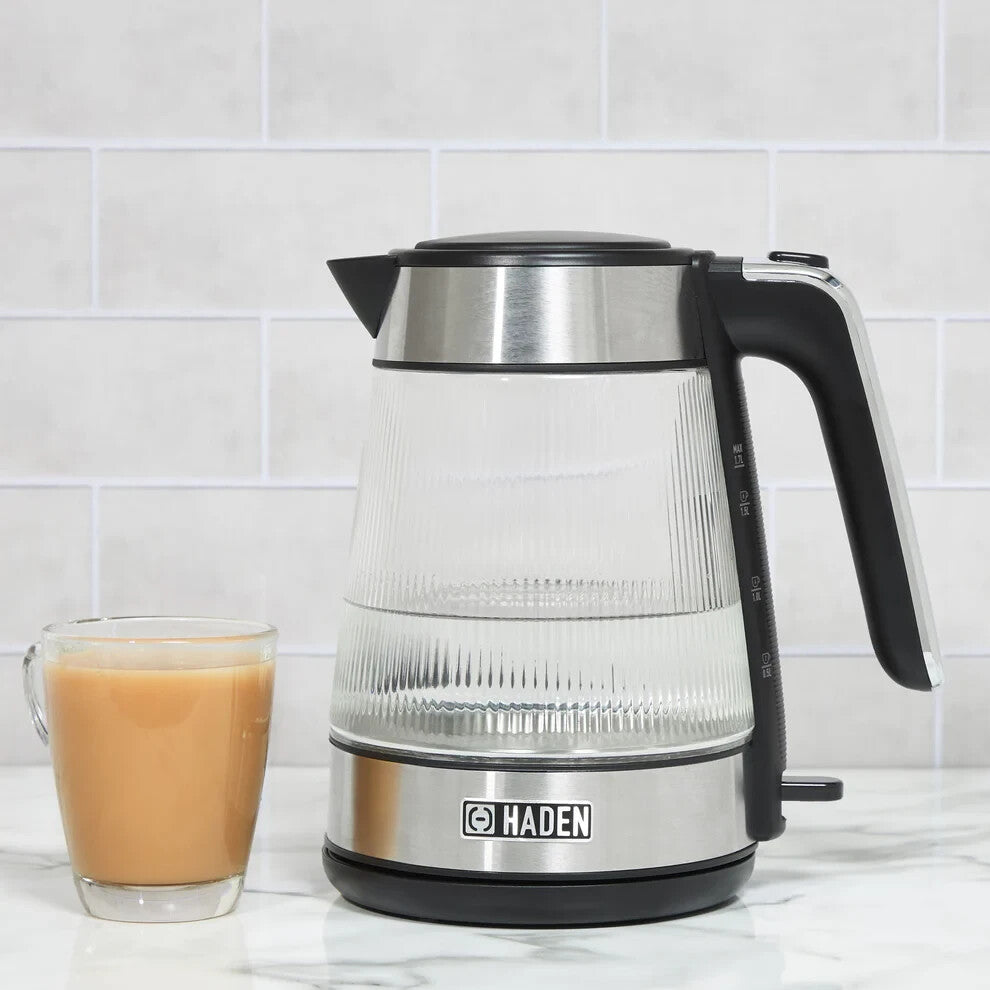Haden Whitby 1.7L Ribbed Glass Kettle