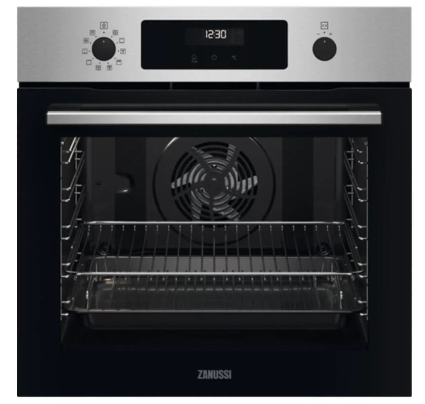 Zanussi ZOPNX6X2 Built In Pyrolytic Electric Single Oven - Stainless Steel