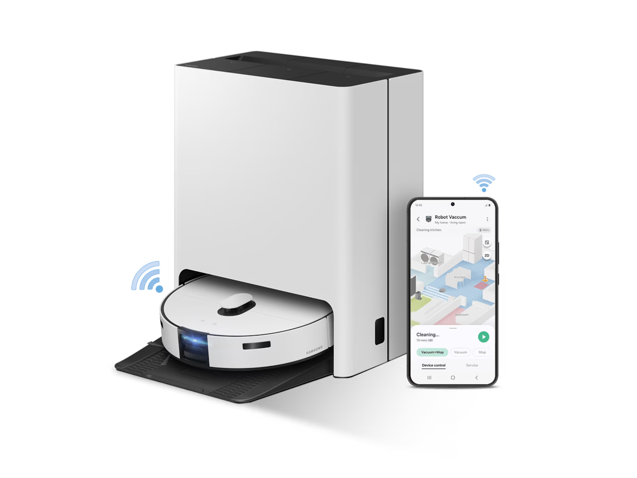 Samsung Bespoke Jet Bot Combo+ 3-in-1 Cleaning VR7MD96514G/EU Robot Vacuum  Cleaner - Satin Grey