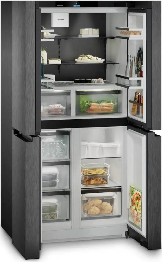 Liebherr MBbsdi9024 Frost Free American Fridge Freezer- Black steel
