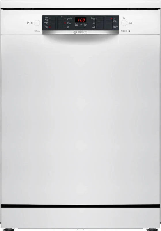 Bosch SMS26AW08G Series 2 Dishwasher, 12 Place Settings, White, E Rated