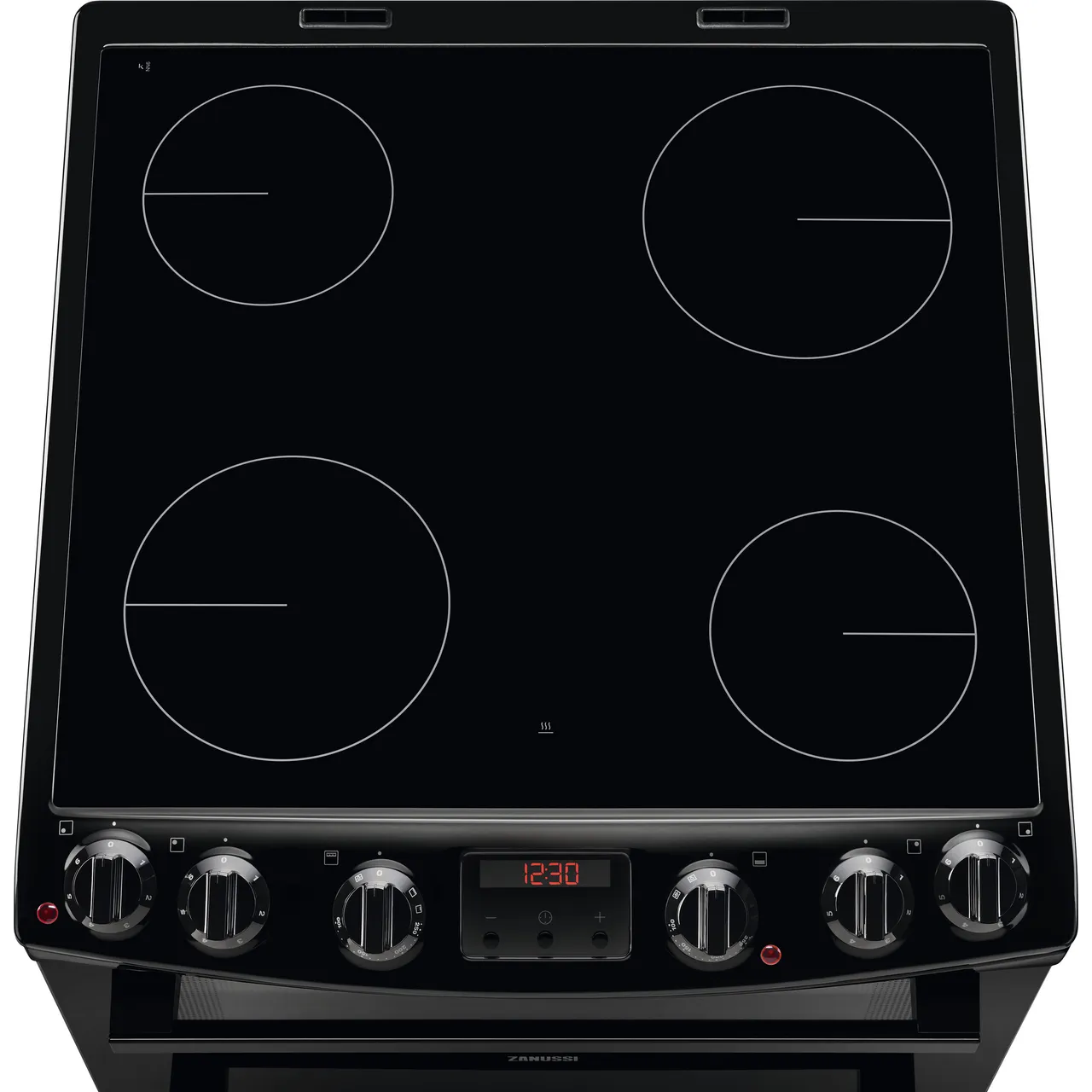 Zanussi 60cm wide freestanding cooker with self cleaning interior zcv66250ba -black