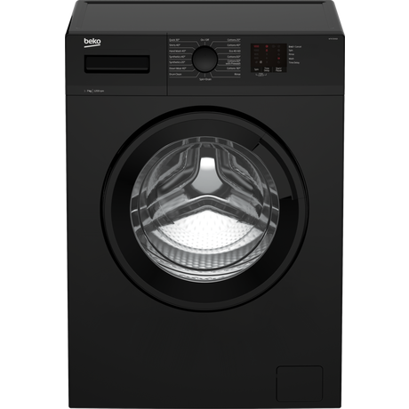 Beko WTK72041B 7kg 1200 Spin Washing Machine with Quick Programme - Black