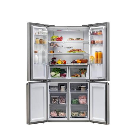 Haier HTF_520IP7 90.5cm Frost Free American Style Fridge Freezer - Platinum Inox