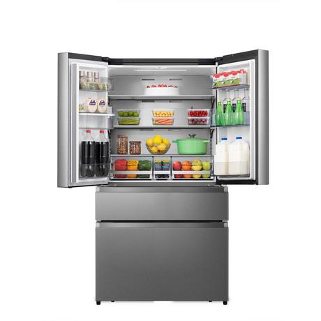 Hisense RF749N4WIF 91.4cm Frost Free American Style Fridge Freezer - Stainless Steel