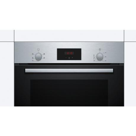 Bosch HHF113BR0B 59.4cm Serie 2 Built In Electric Single Oven - Stainless Steel