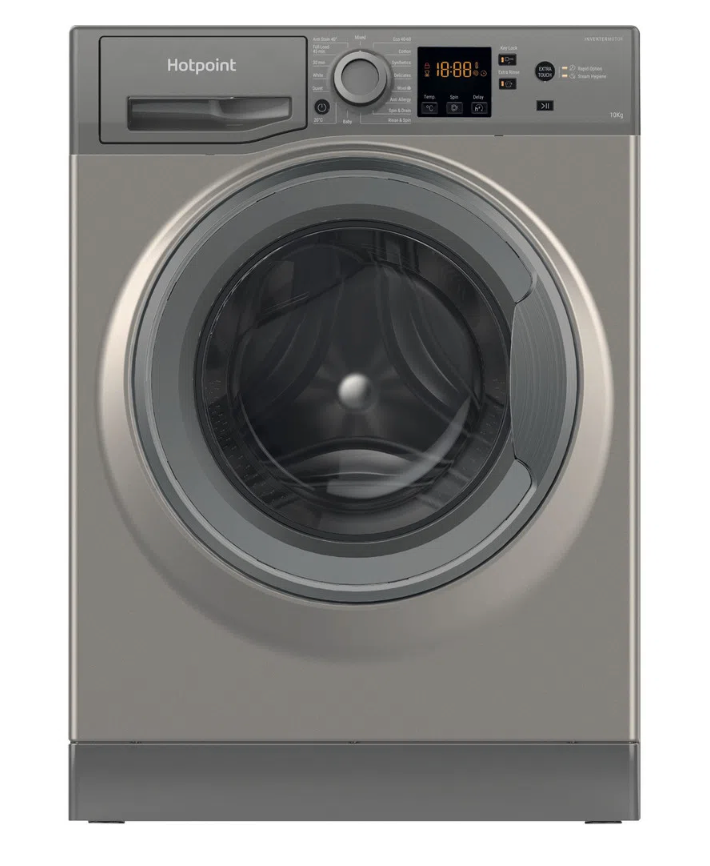 Hotpoint NSWM1045CGG 10kg 1400 spin Washing Machine - Graphite