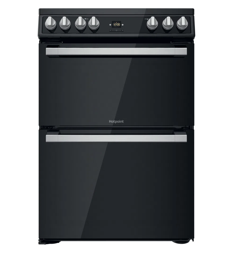 Hotpoint HDT67V9H2CB Ceramic Double Cooker - Black