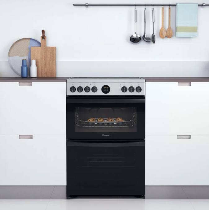 Indesit ID67V9HCX Double Cooker - inox