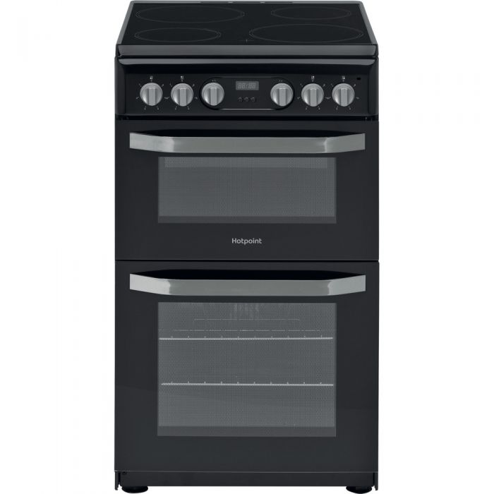 Hotpoint HD5V93CCB 50cm Double Oven Electric Cooker - Black